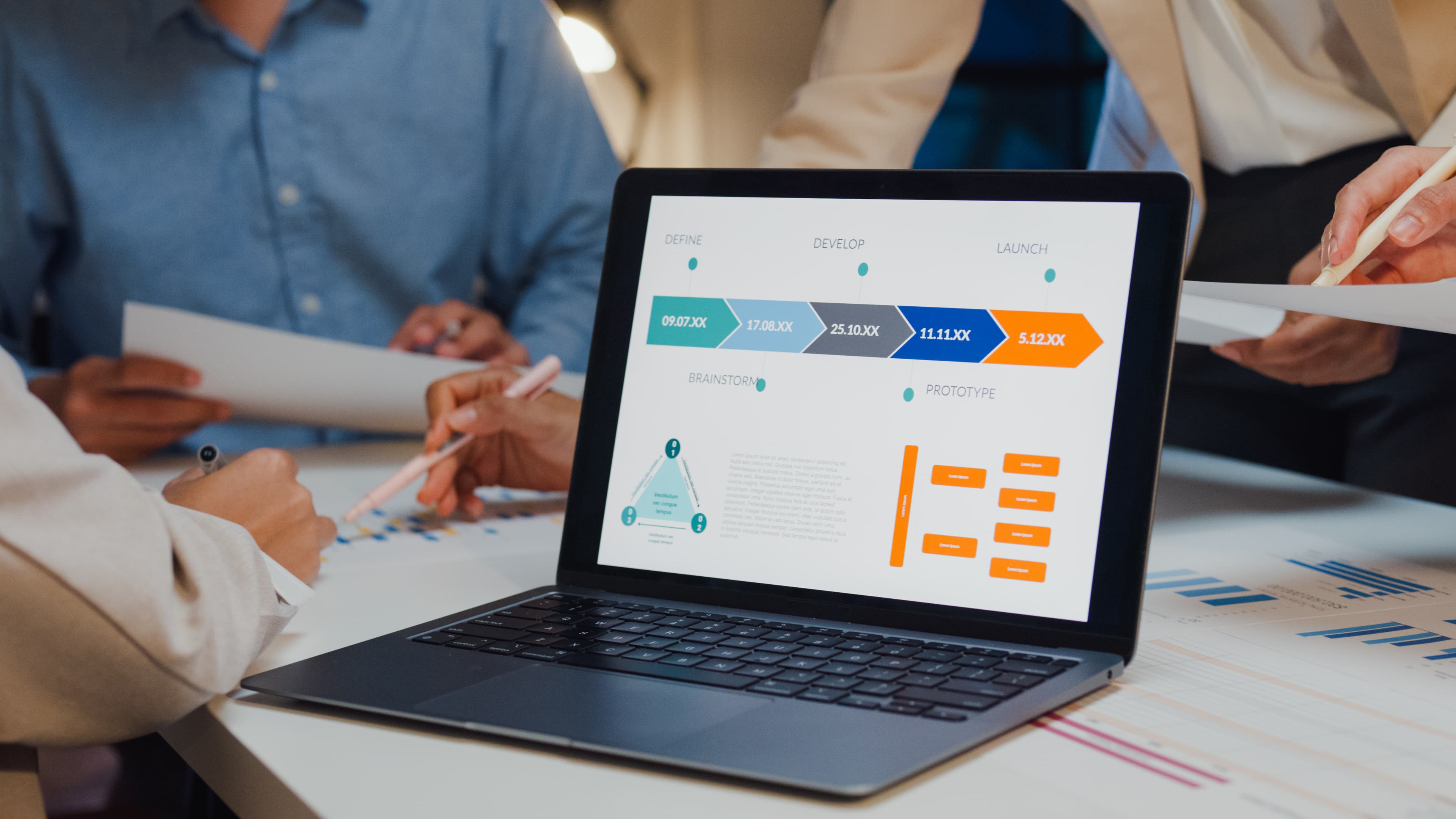 Business people meeting and brainstorming